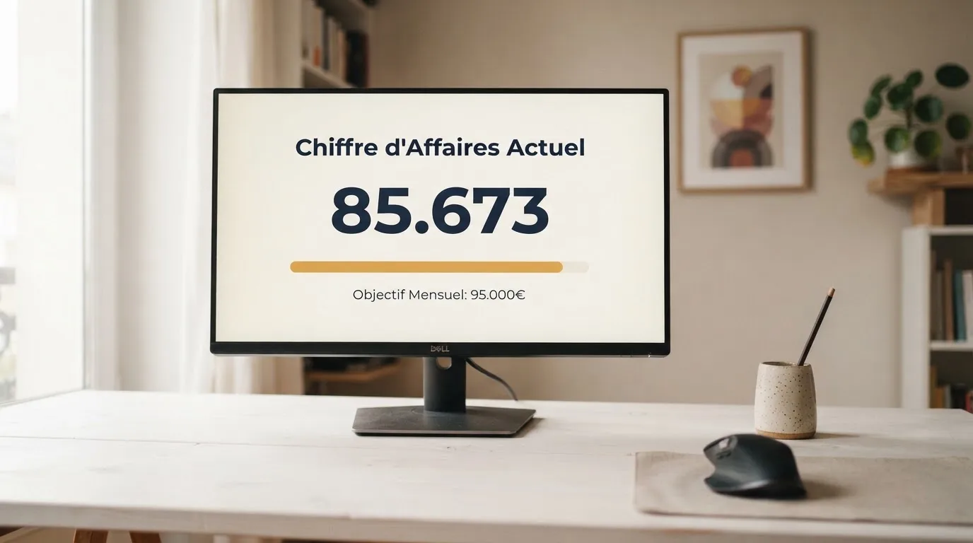 Tableau comparatif affiché sur un écran, sans nom de marque visible.